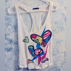2 for $10 or 3 for $12 Colorful Heart Graphic Tank Top